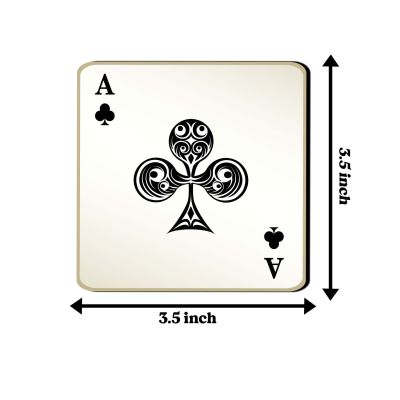 Playing Cards Coaster Set of 4 for Tea Cups, Coffee Mugs and Glasses | Home and Office Table Decor